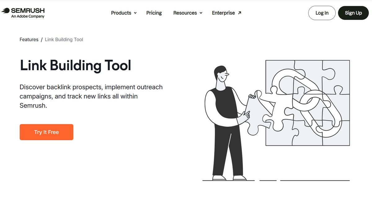 Semrush link building tool